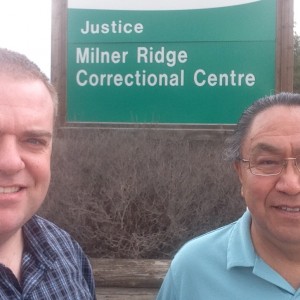 Outreach pastor Terry Thiessen and chaplain Alan Campbell lead a weekly Teen Challenge Community group at Milner Ridge Correctional Centre. Photo courtesy Adult and Teen Challenge.