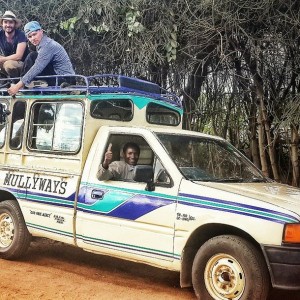 Walter Obonyo 1st AC   Richard Card 2nd DP Scott Haze Director ( left to right)
Charles Mully in the car.